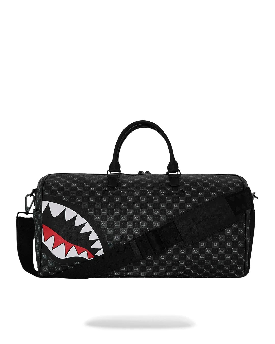 Sprayground Sharks In Paris WTF Bubbly Black Check Duffle - OnSize