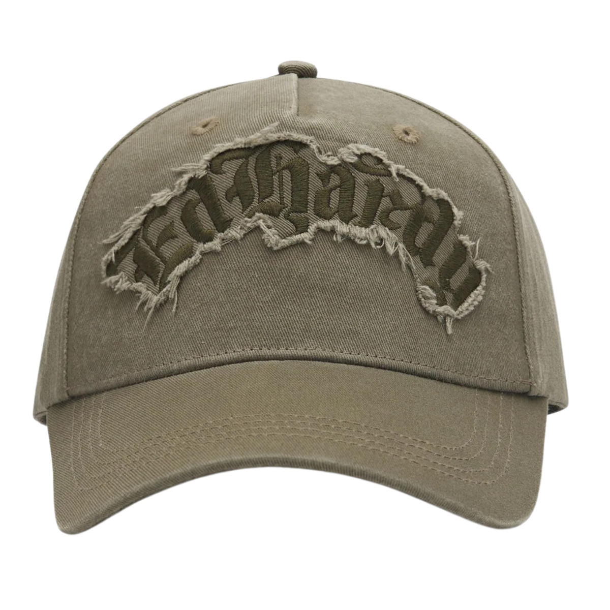 Ed Hardy Distressed Gothic 6 Panel Green Cap