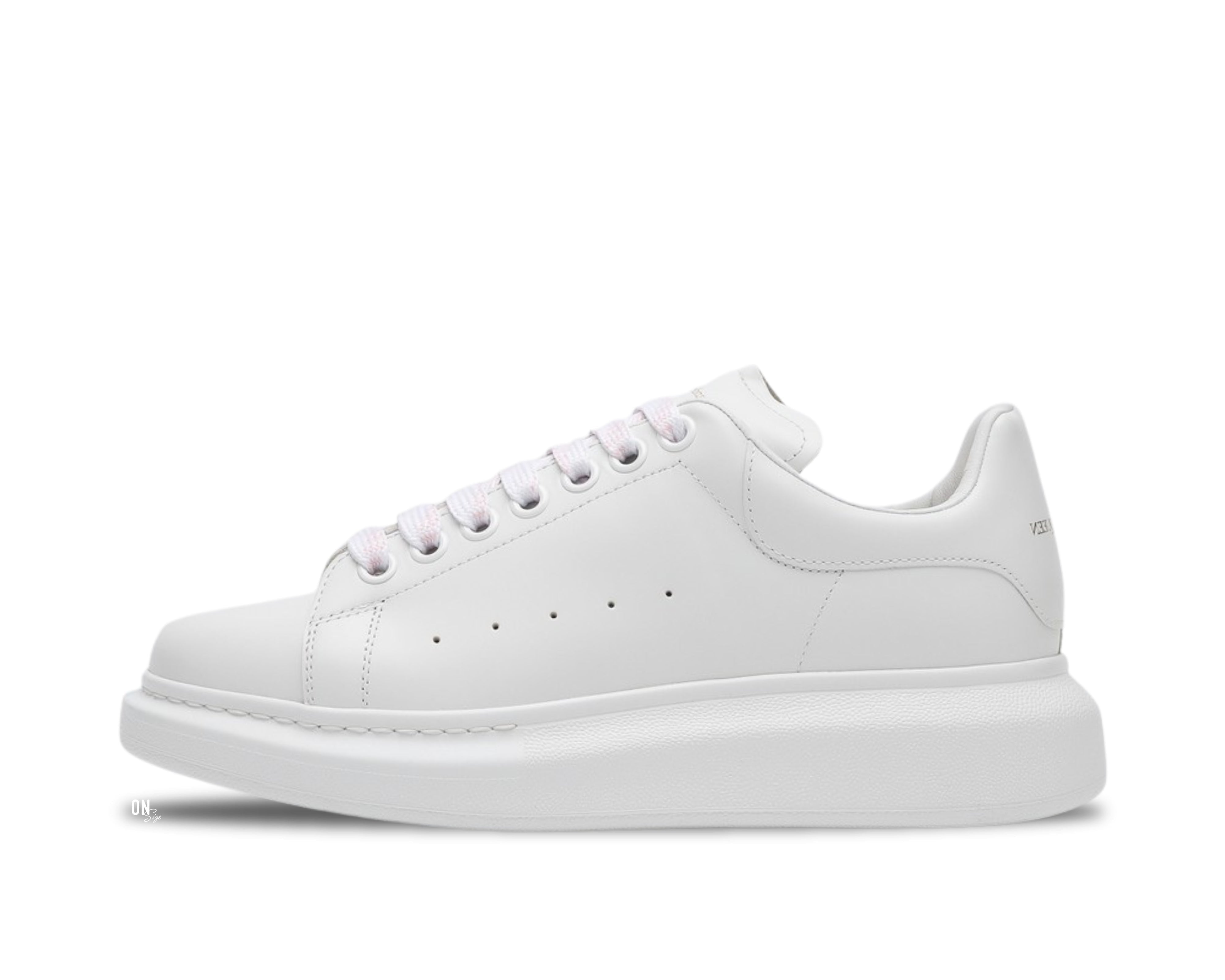 Alexander McQueen Oversized Sneakers White Pink Laces - OnSize