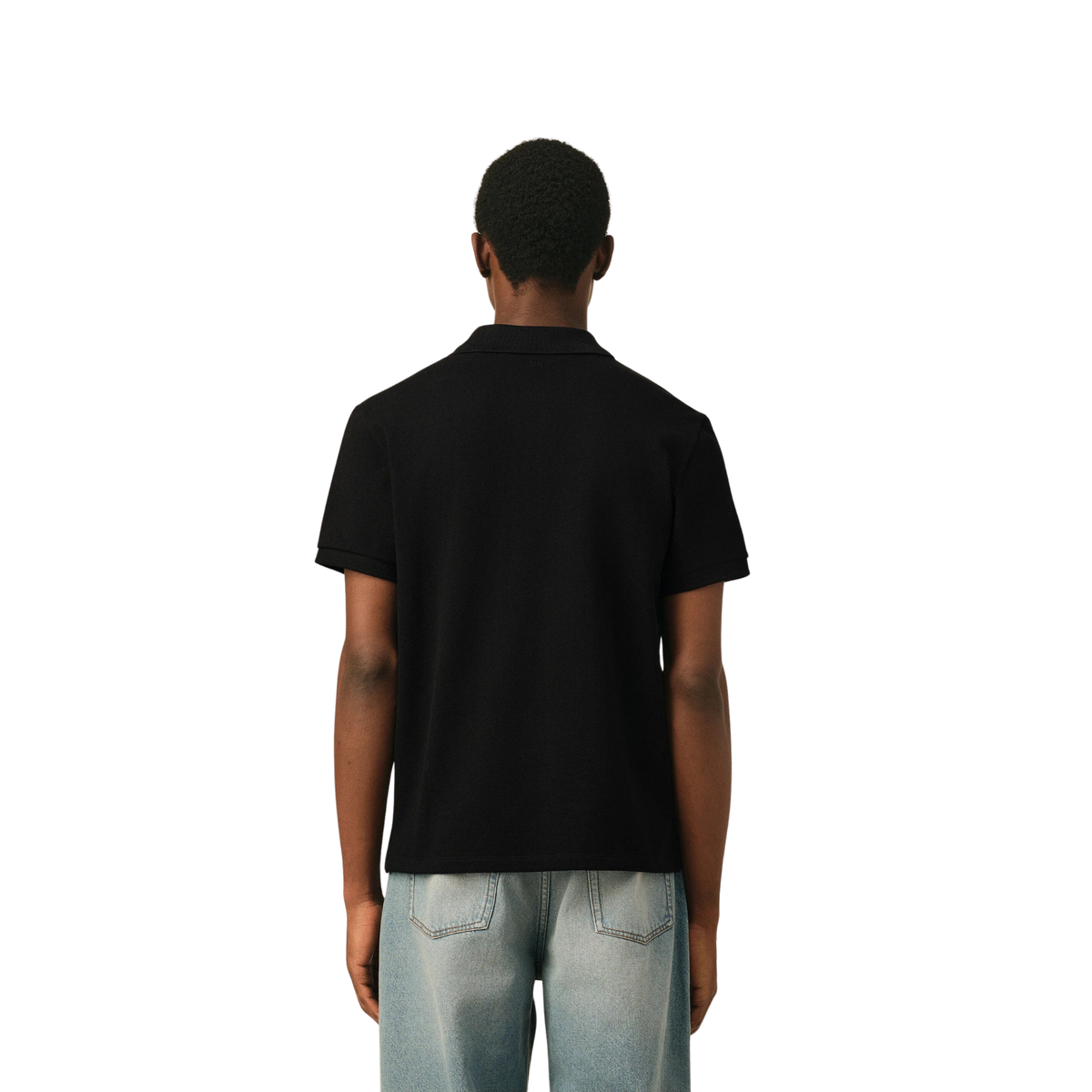 Ami Paris Ami De Coeur Polo Shirt Black Red - OnSize
