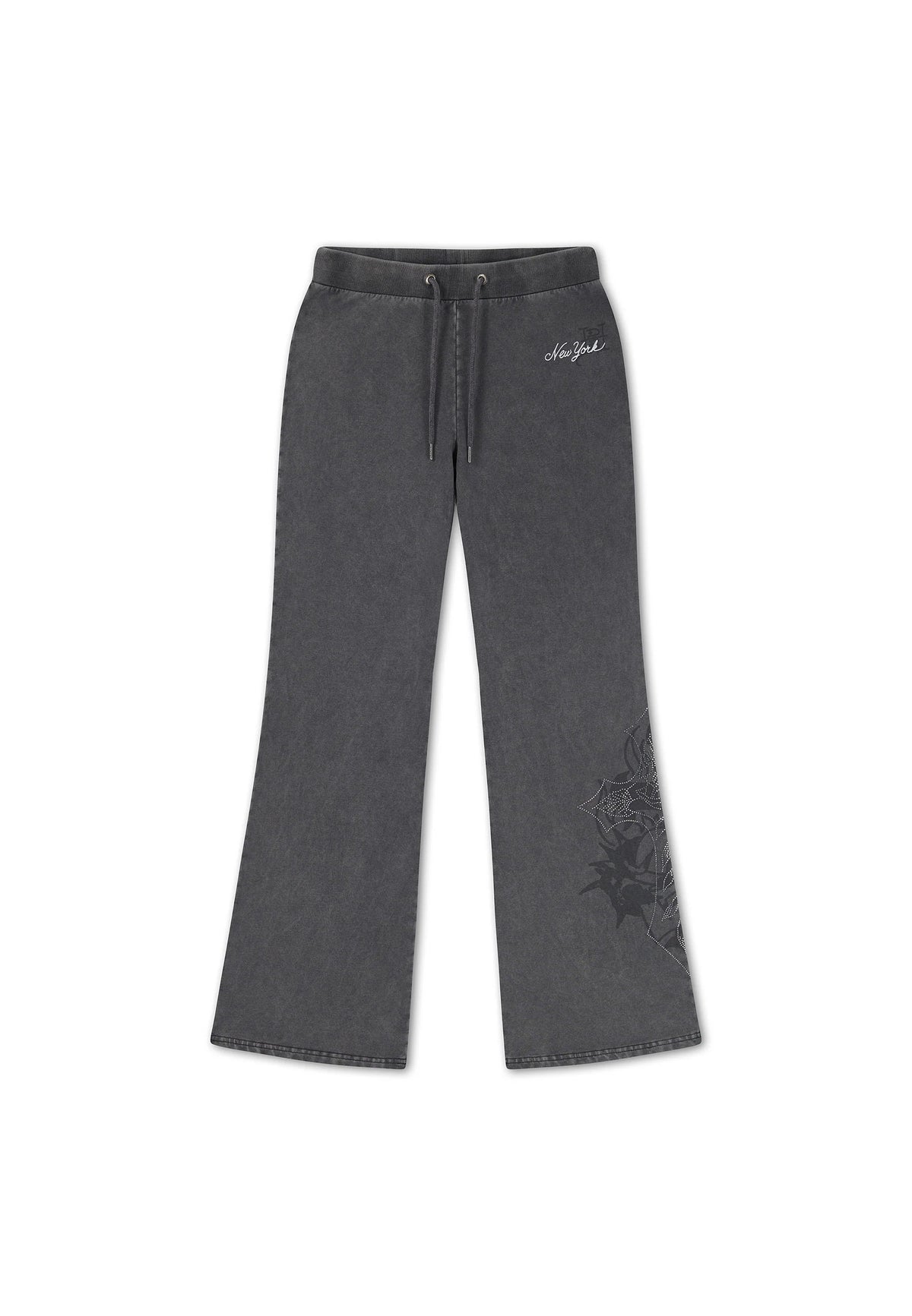 Ed Hardy Cross And Thorns Washed Flared Joggers Black