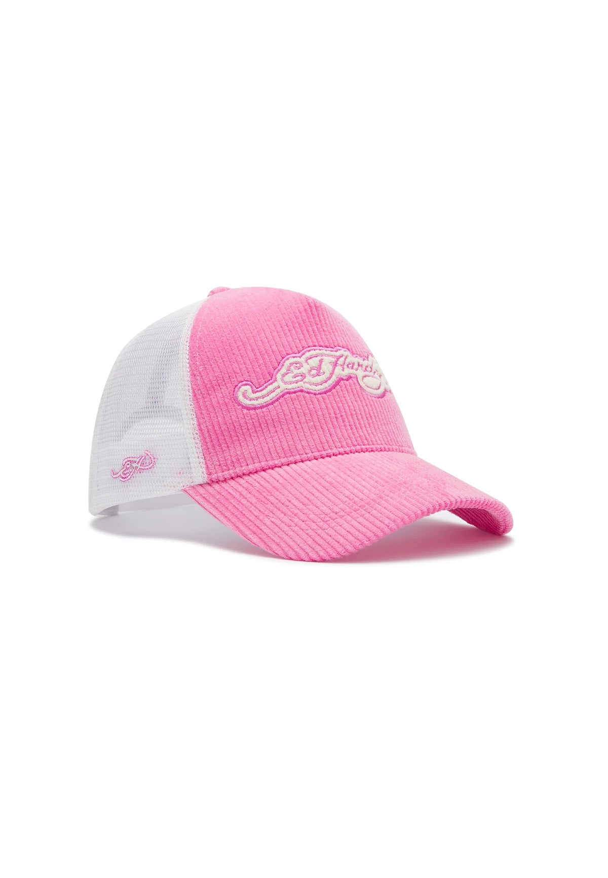 Ed Hardy Embroidery Applique Cord 5 Panel Hot Pink Trucker Cap