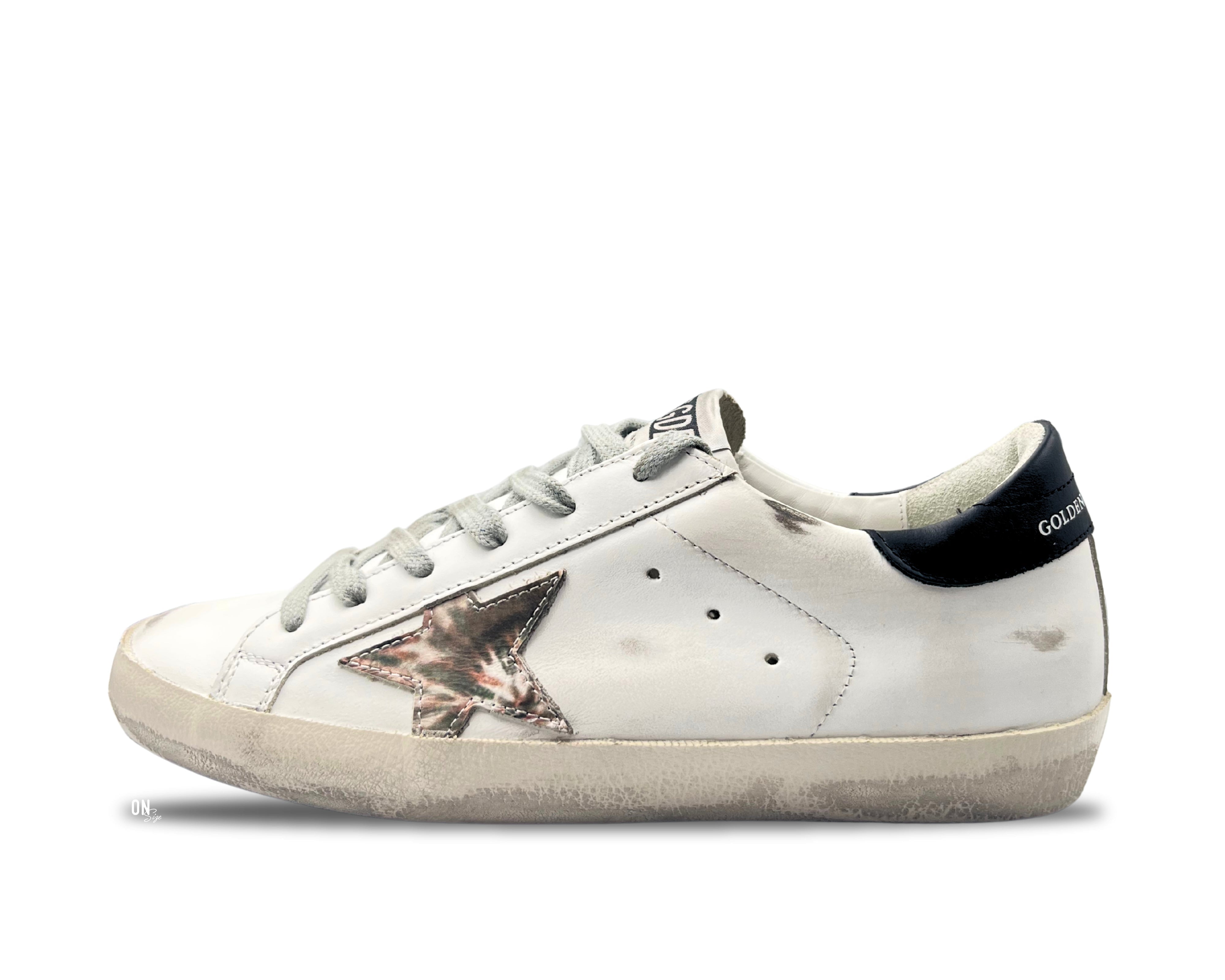 Golden Goose Super-Star Limited Edition White Leather Camo Star - OnSize