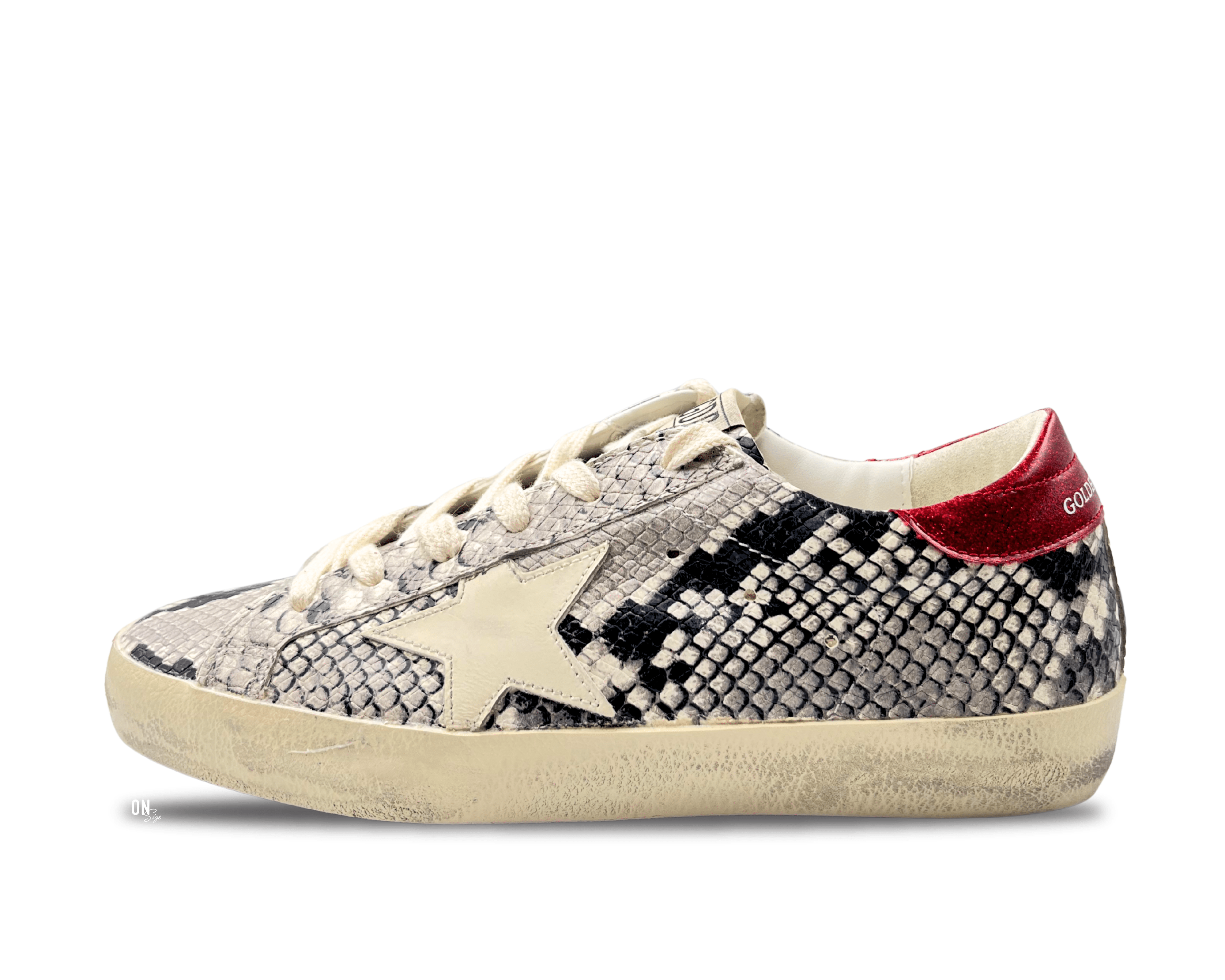 Golden Goose Super-Star Private Edition Red Heel Snakeskin - OnSize