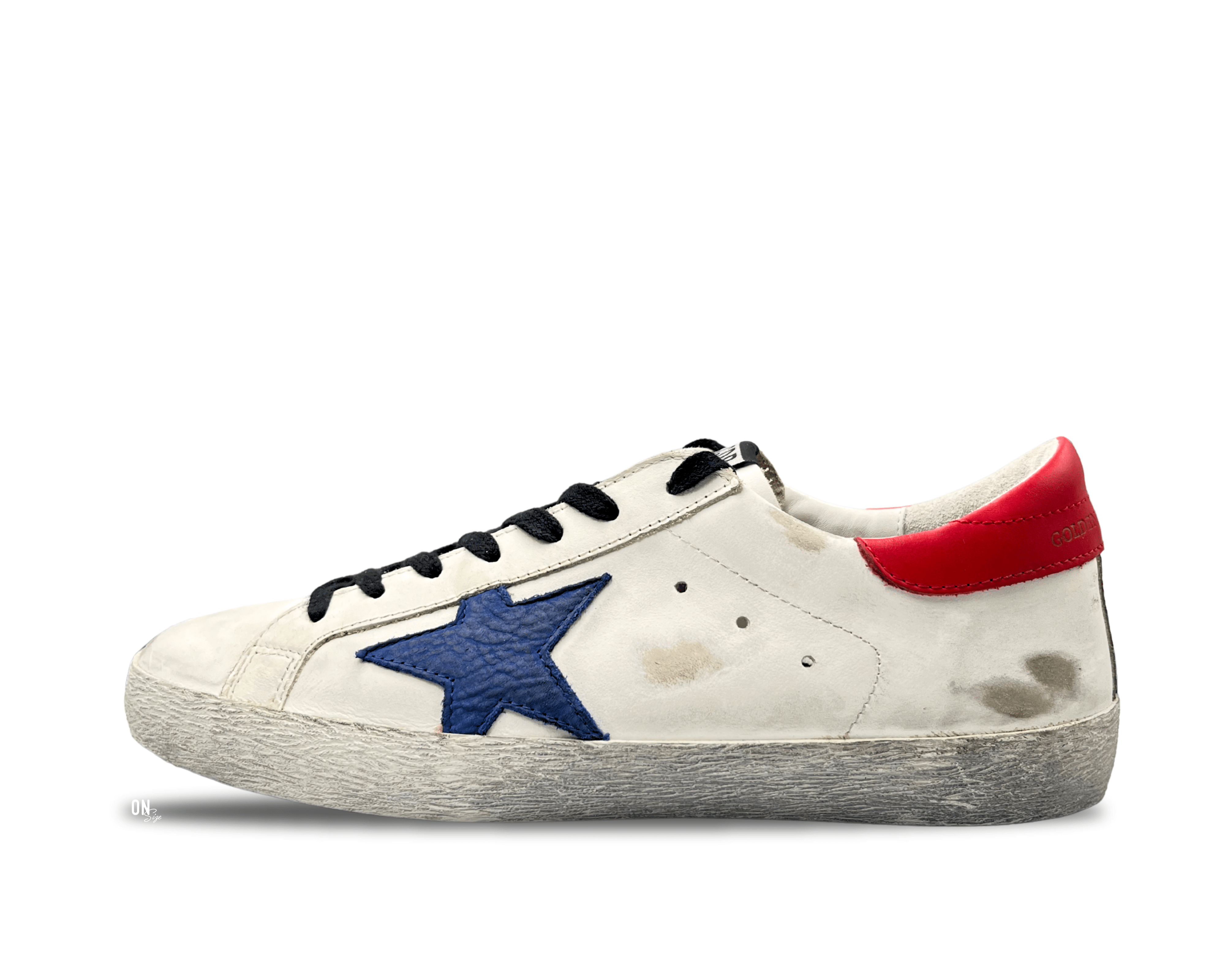 Golden Goose Super-Star White Bluette Red - OnSize