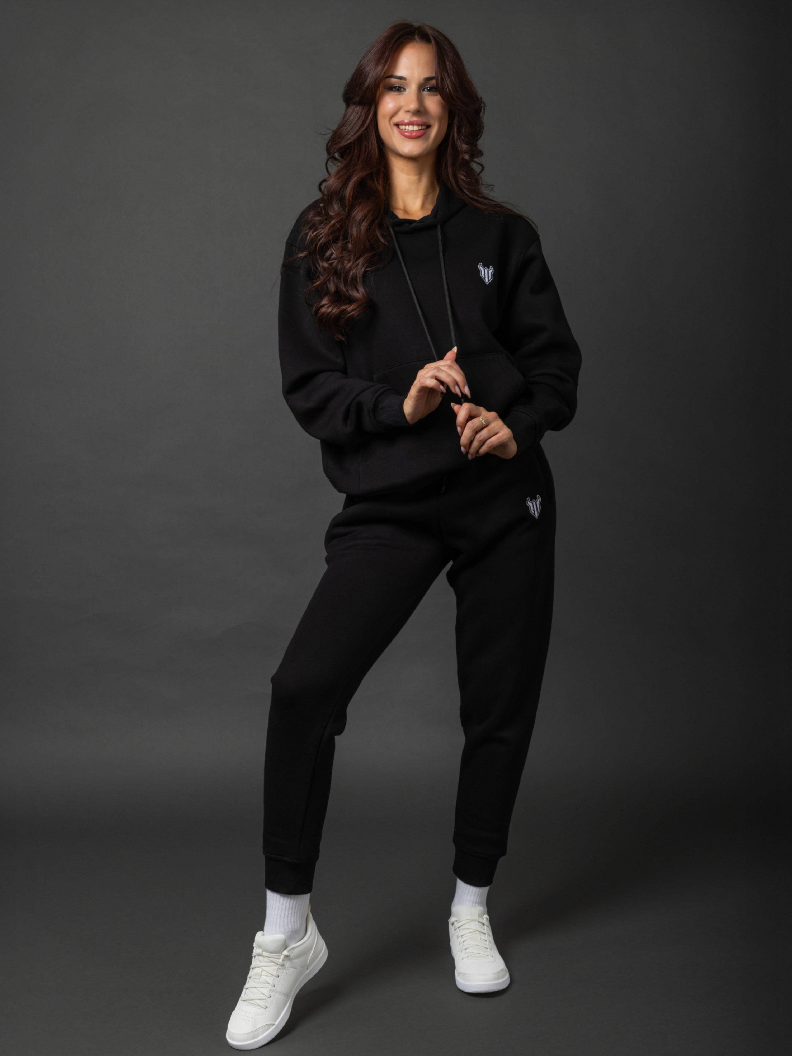 HELL FIGHT Basic Sweatpants Black - OnSize