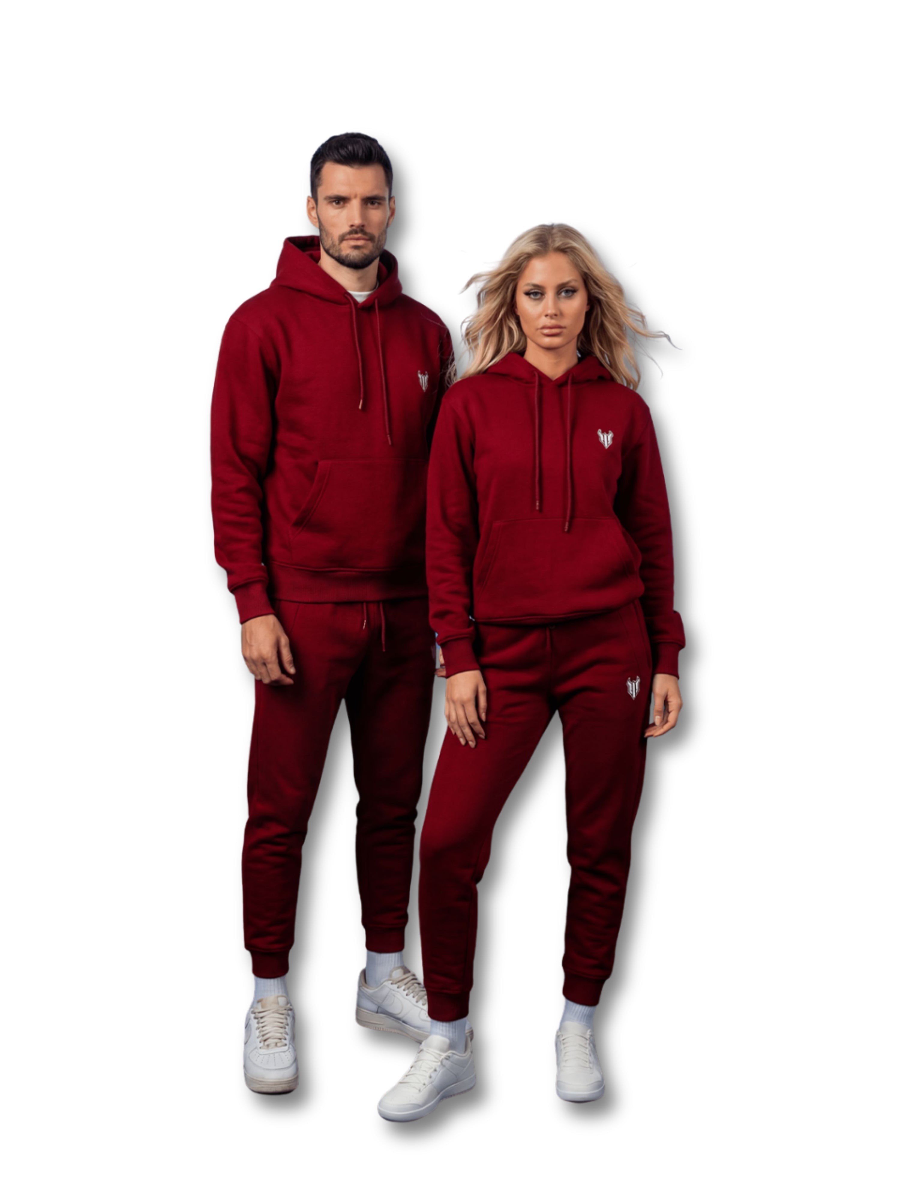 HELL FIGHT Basic Sweatpants Maroon - OnSize
