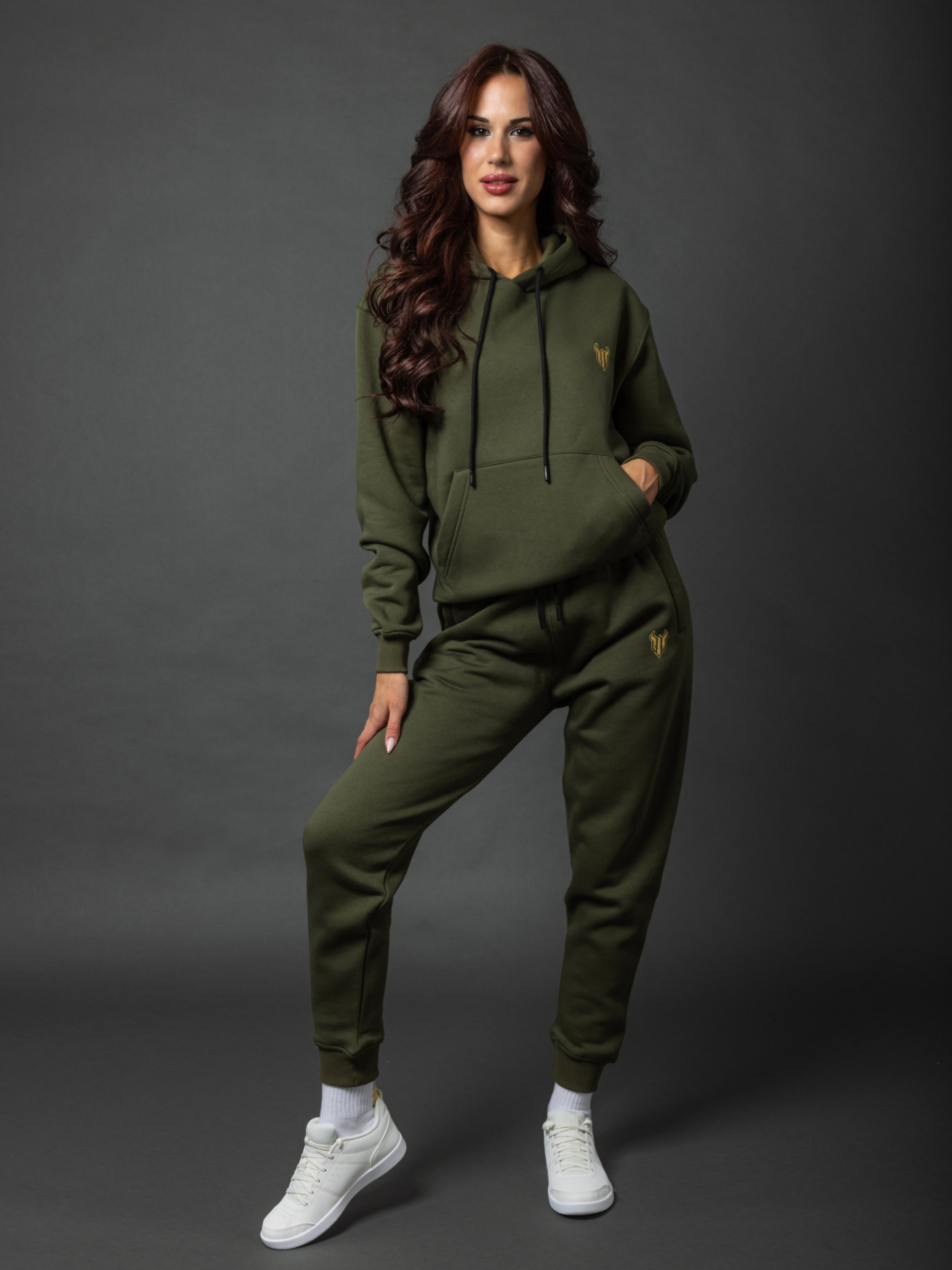 HELL FIGHT Basic Sweatpants Olive - OnSize