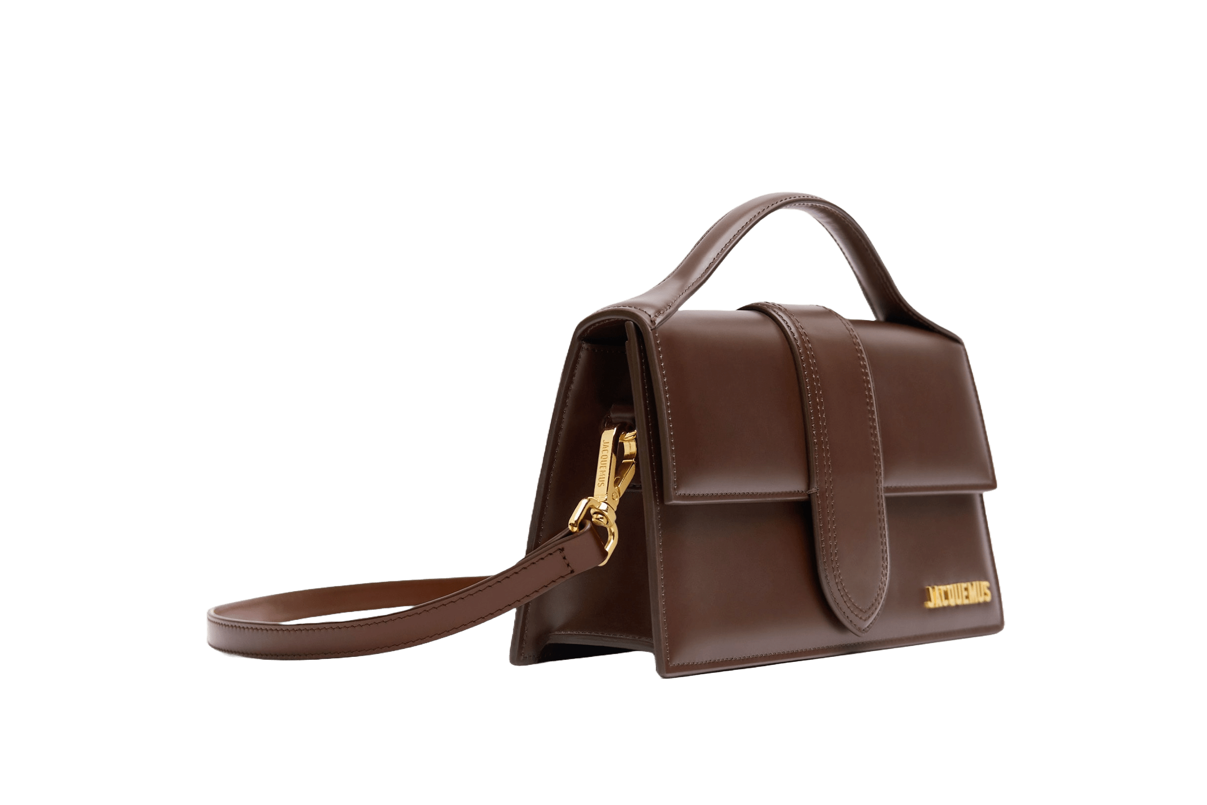 Jacquemus Le grand Bambino Crossbody Strap Handbag Dark Brown - OnSize