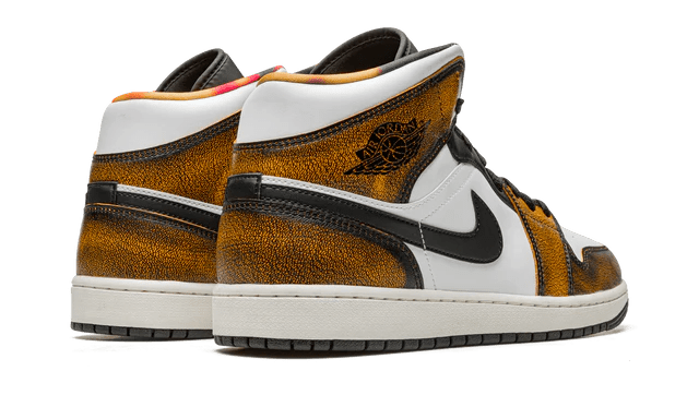 Jordan 1 Mid SE Orange Wear Away - OnSize