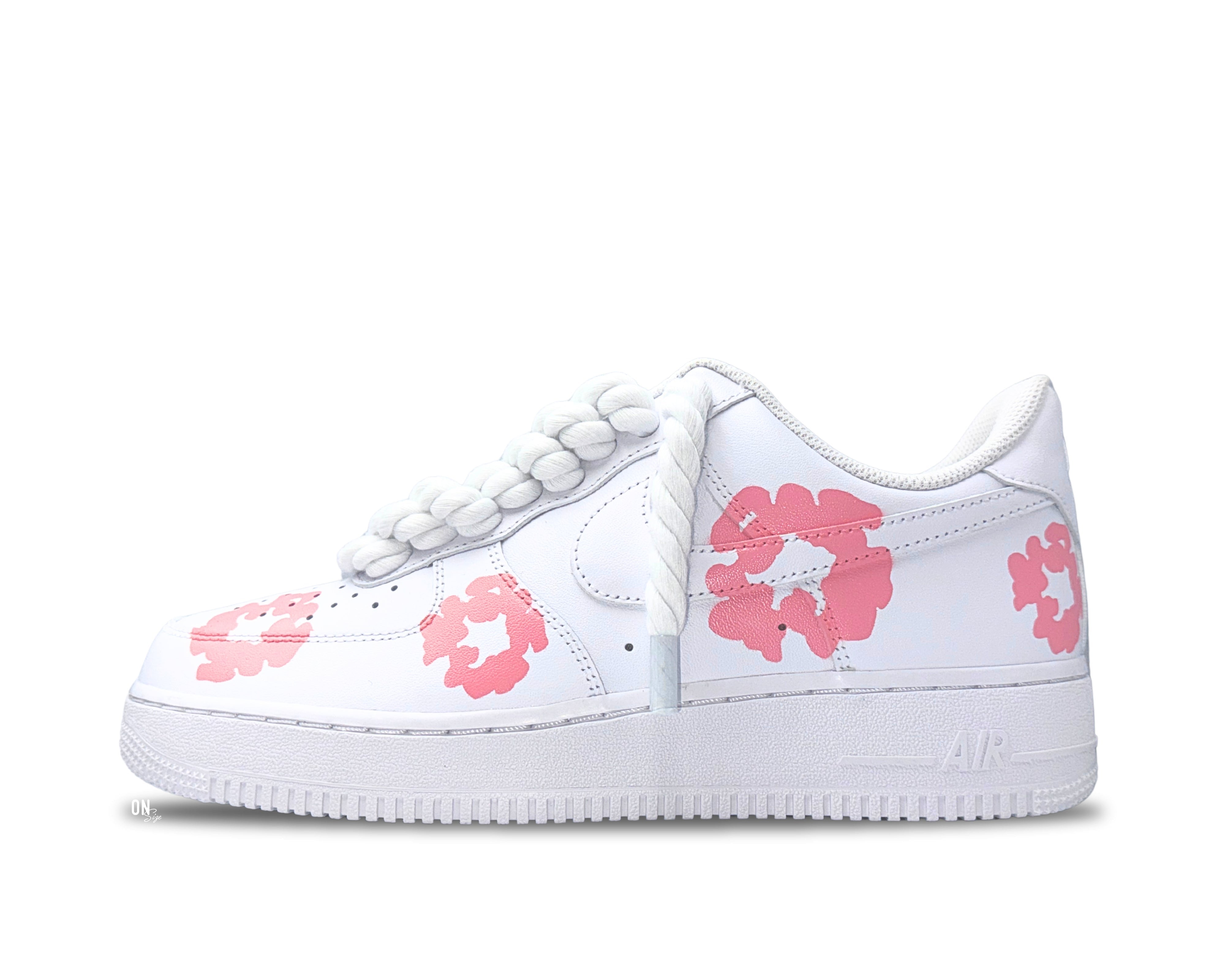 Nike Air Force 1 Low ‘07 White / Pink Denim Tears Custom - OnSize