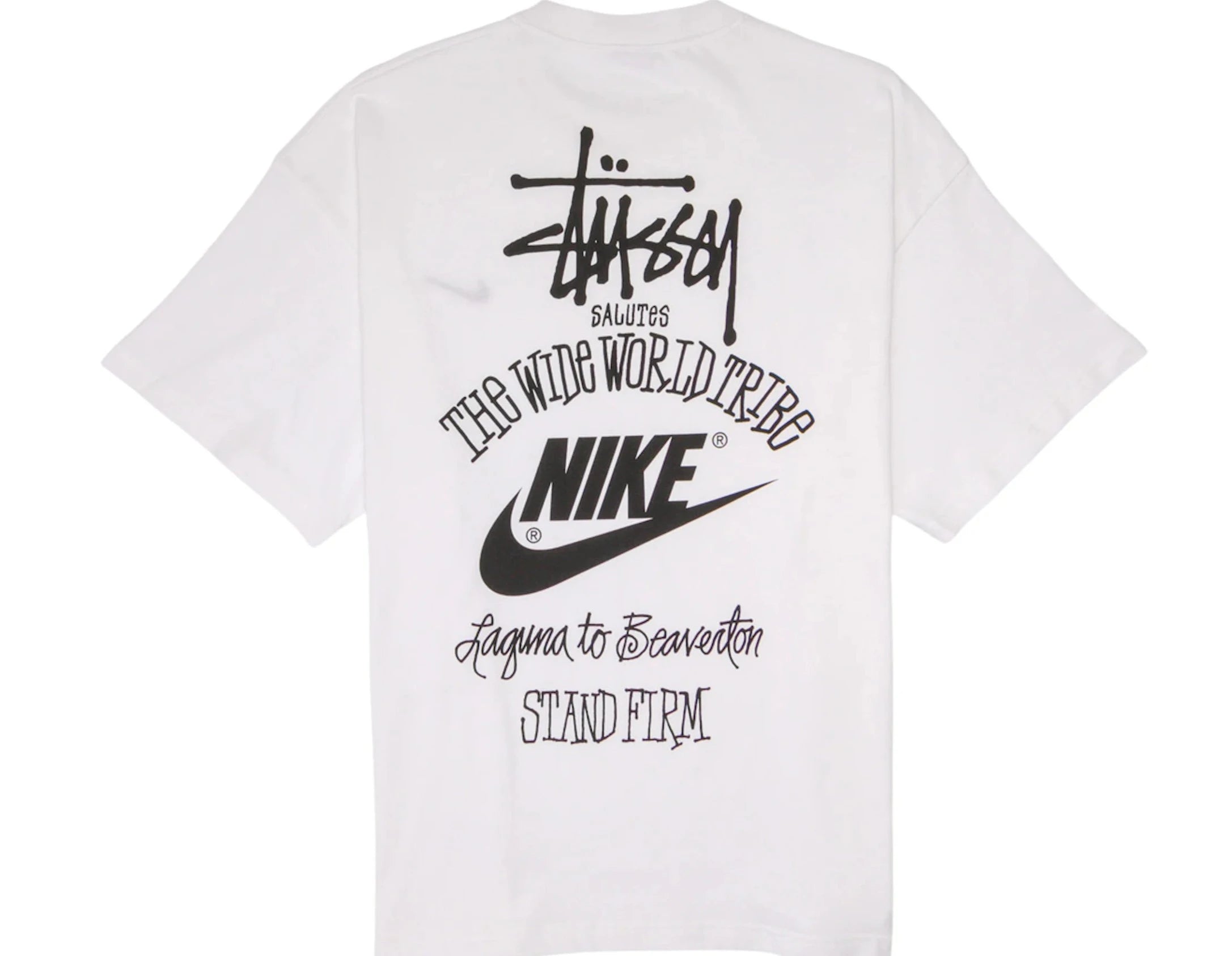 Nike x Stüssy The Wide World Tribe T-Shirt White - OnSize