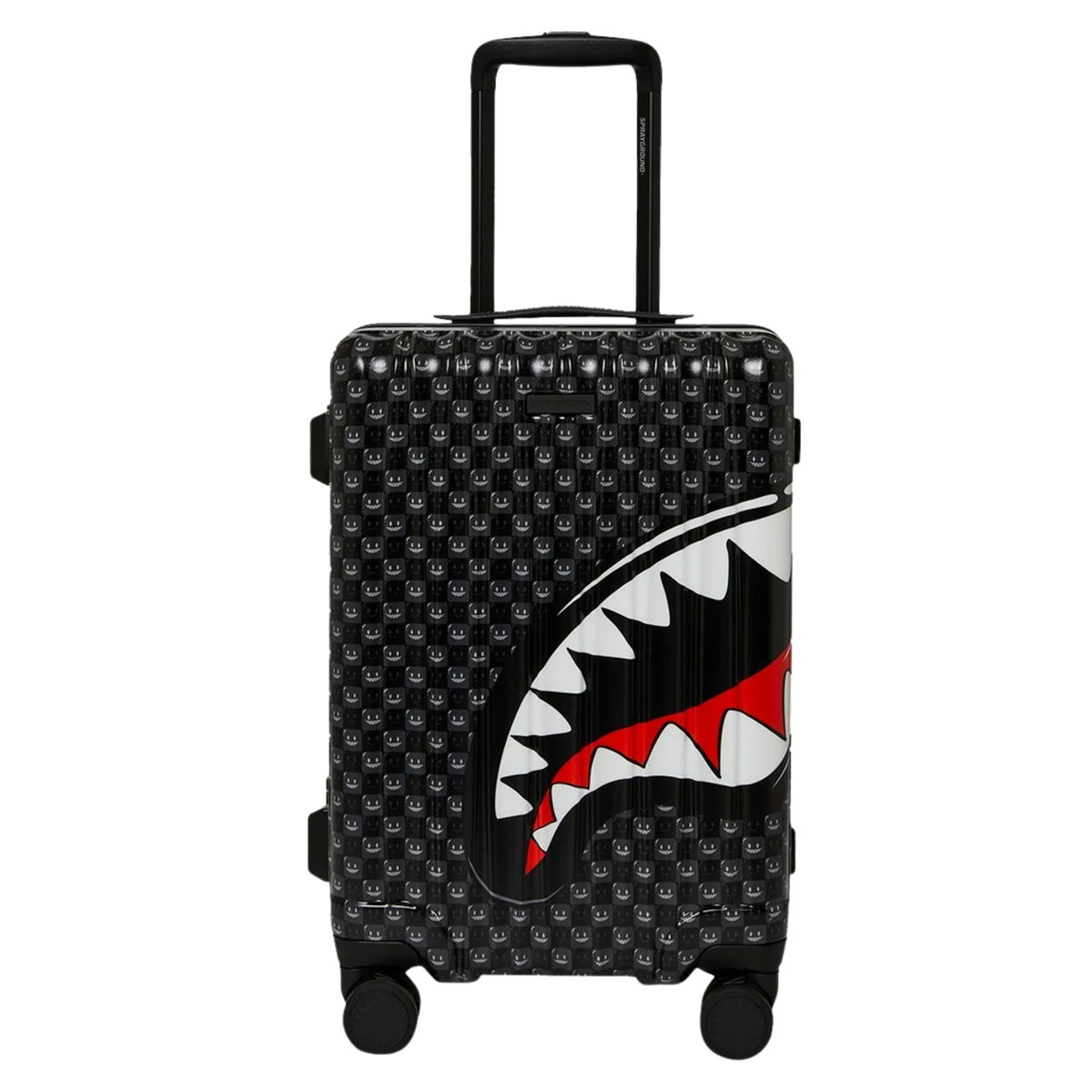 Sprayground Sharks In Paris WTF Bubbly Black Check Carry-On Luggage