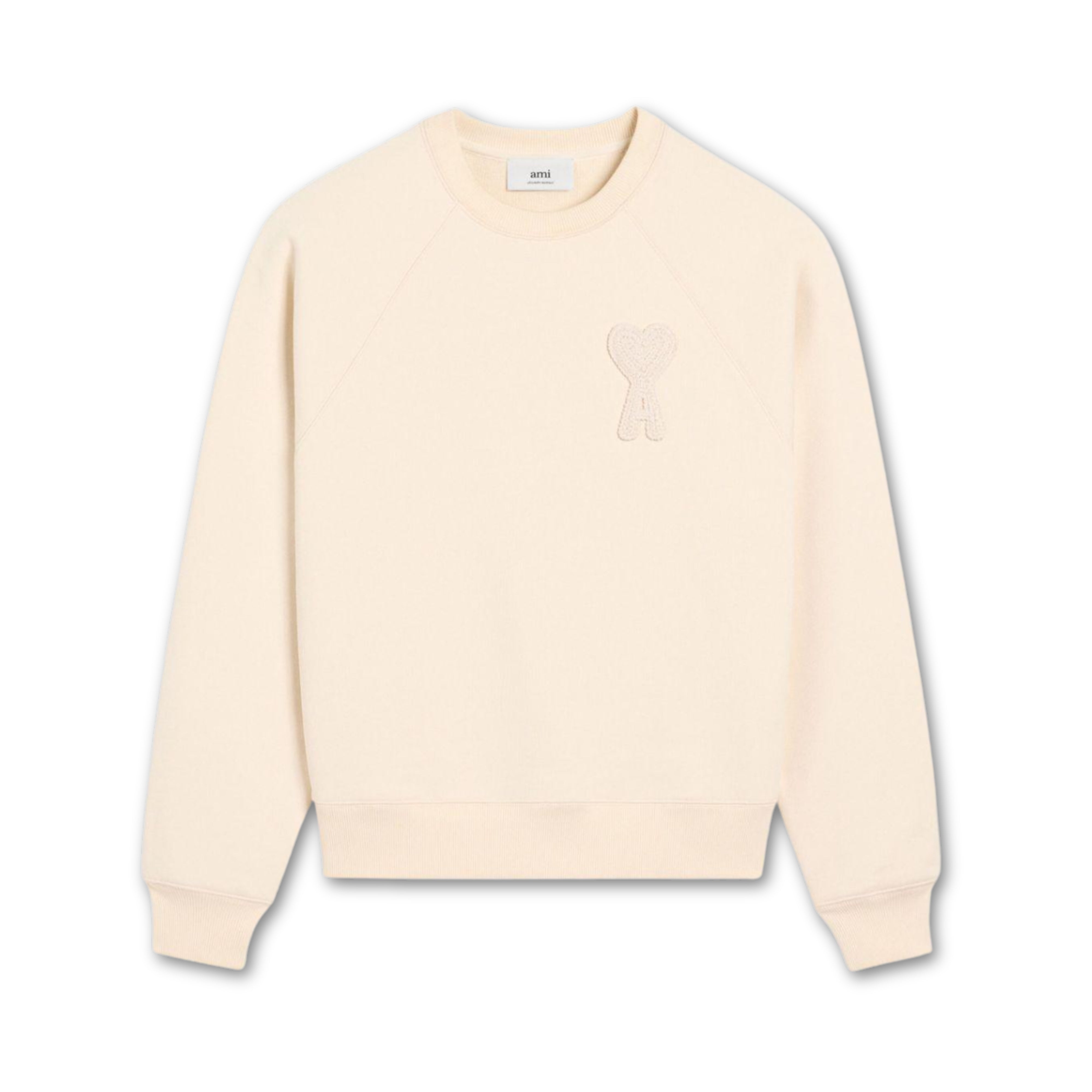 Ami Paris Ami de Coeur Patch Sweatshirt White Cream