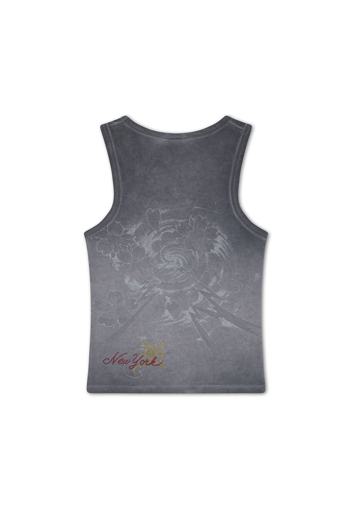 Ed Hardy In Memory Of When I Cared Washed Fitted Vest Top Black