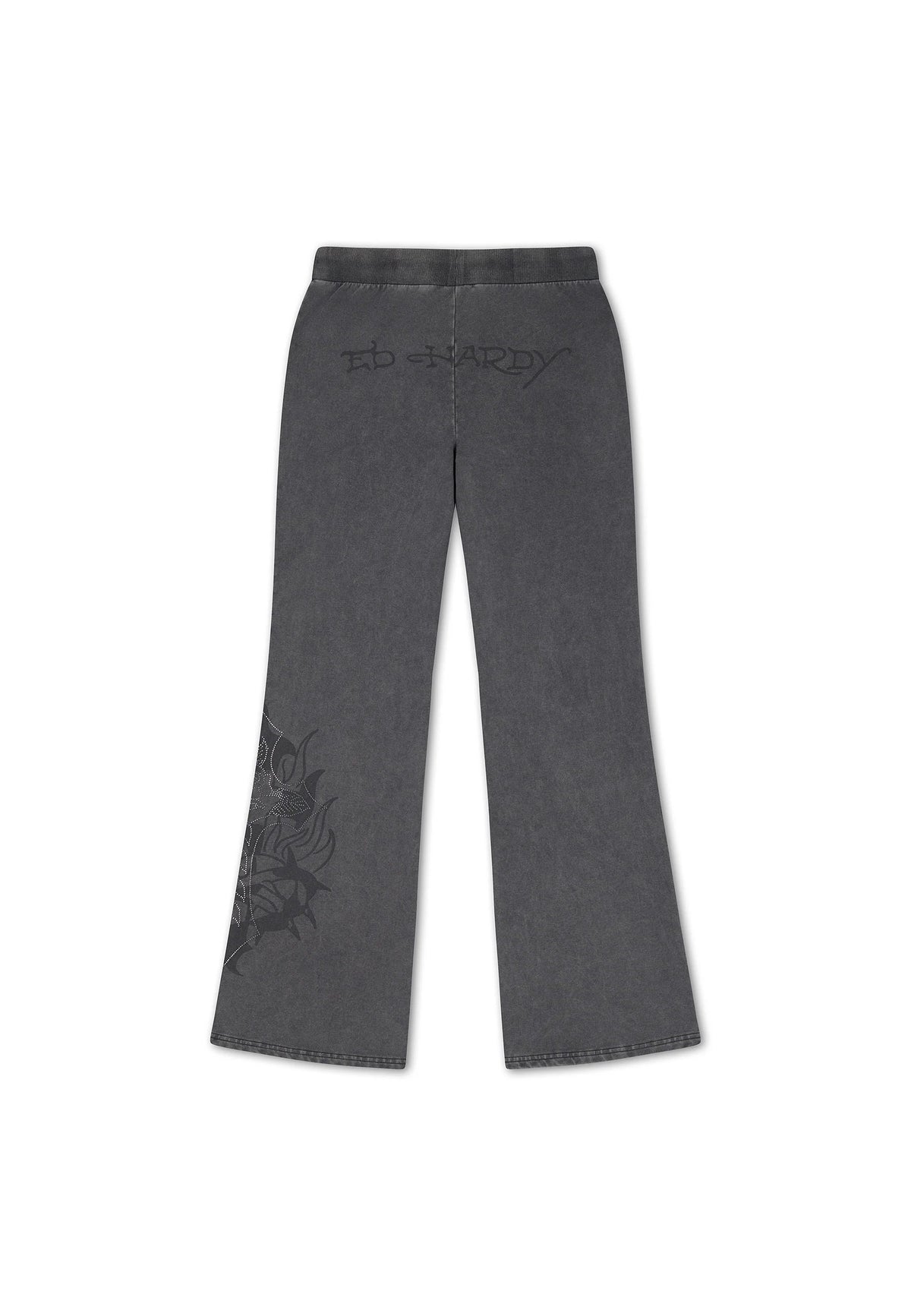 Ed Hardy Cross And Thorns Washed Flared Joggers Black