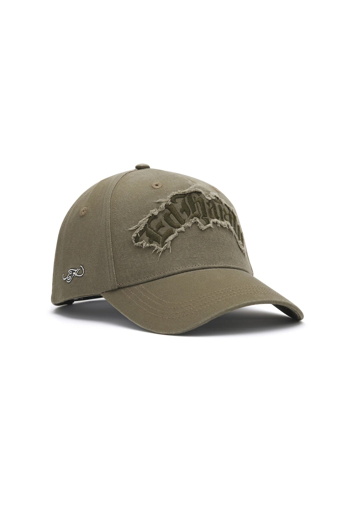 Ed Hardy Distressed Gothic 6 Panel Green Cap
