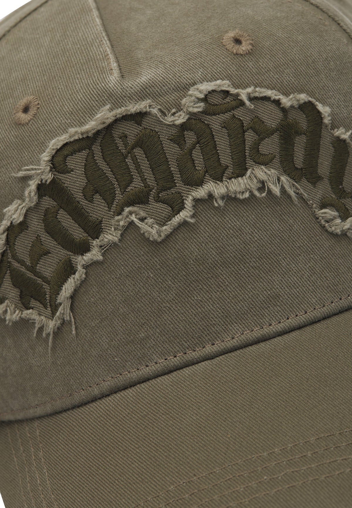 Ed Hardy Distressed Gothic 6 Panel Green Cap
