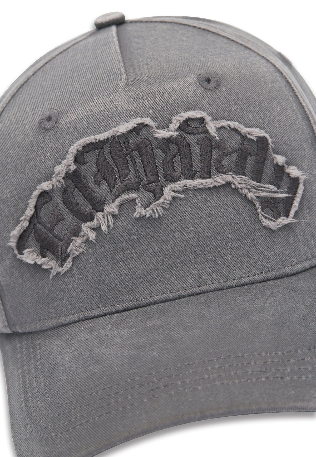 Ed Hardy Distressed Gothic 6 Panel Grey Cap