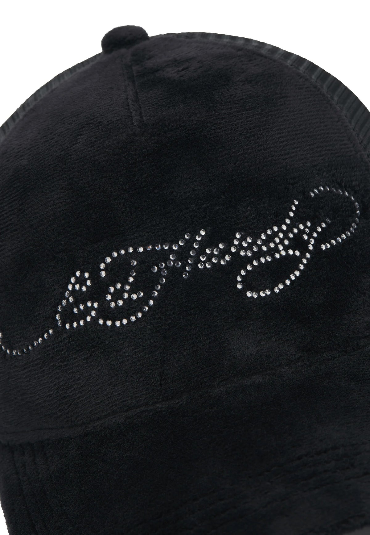 Ed Hardy Diamante Velour 5 Panel Black Trucker Cap