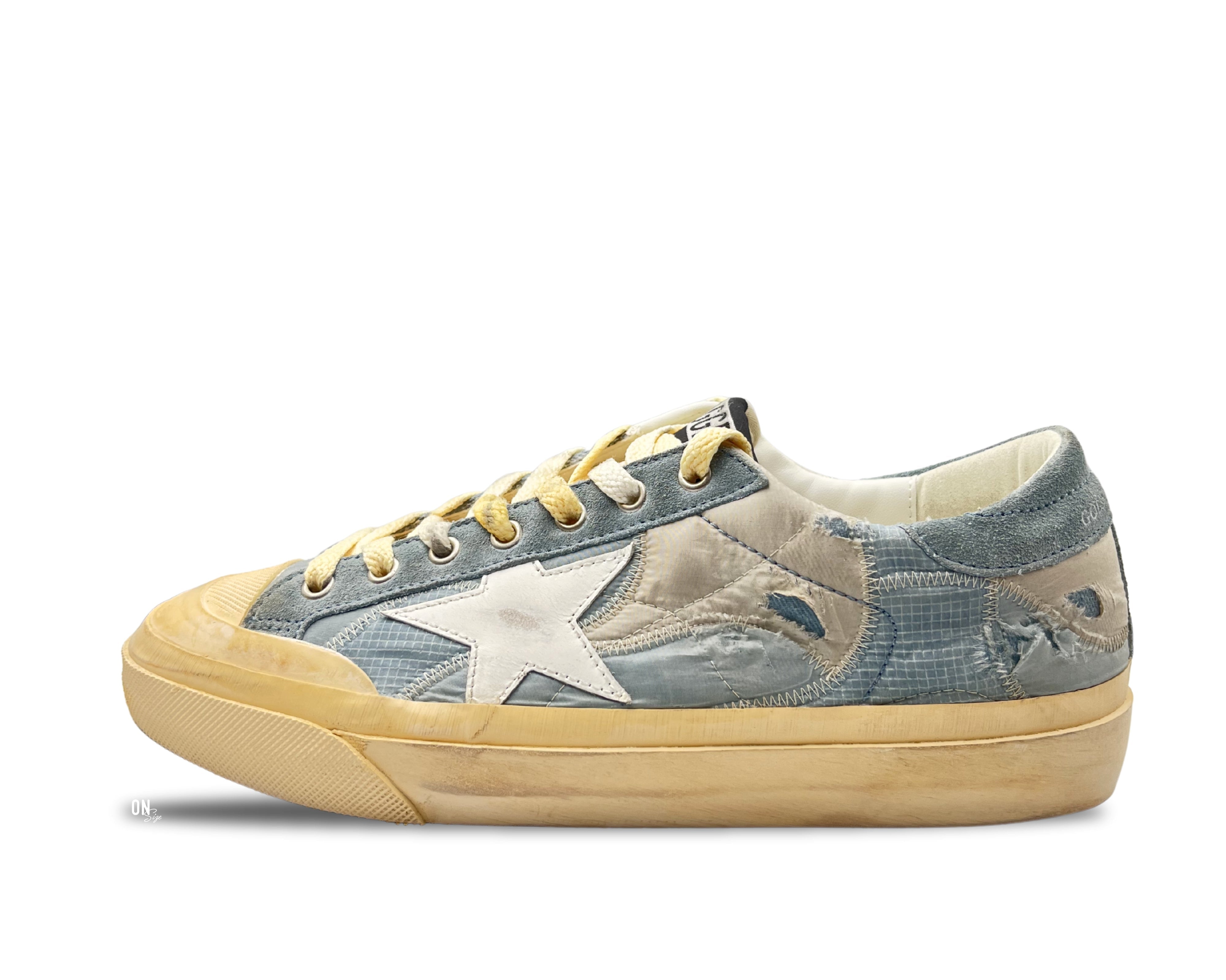 Golden Goose Super-Star Limited Edition Light Blue Patchwork - OnSize