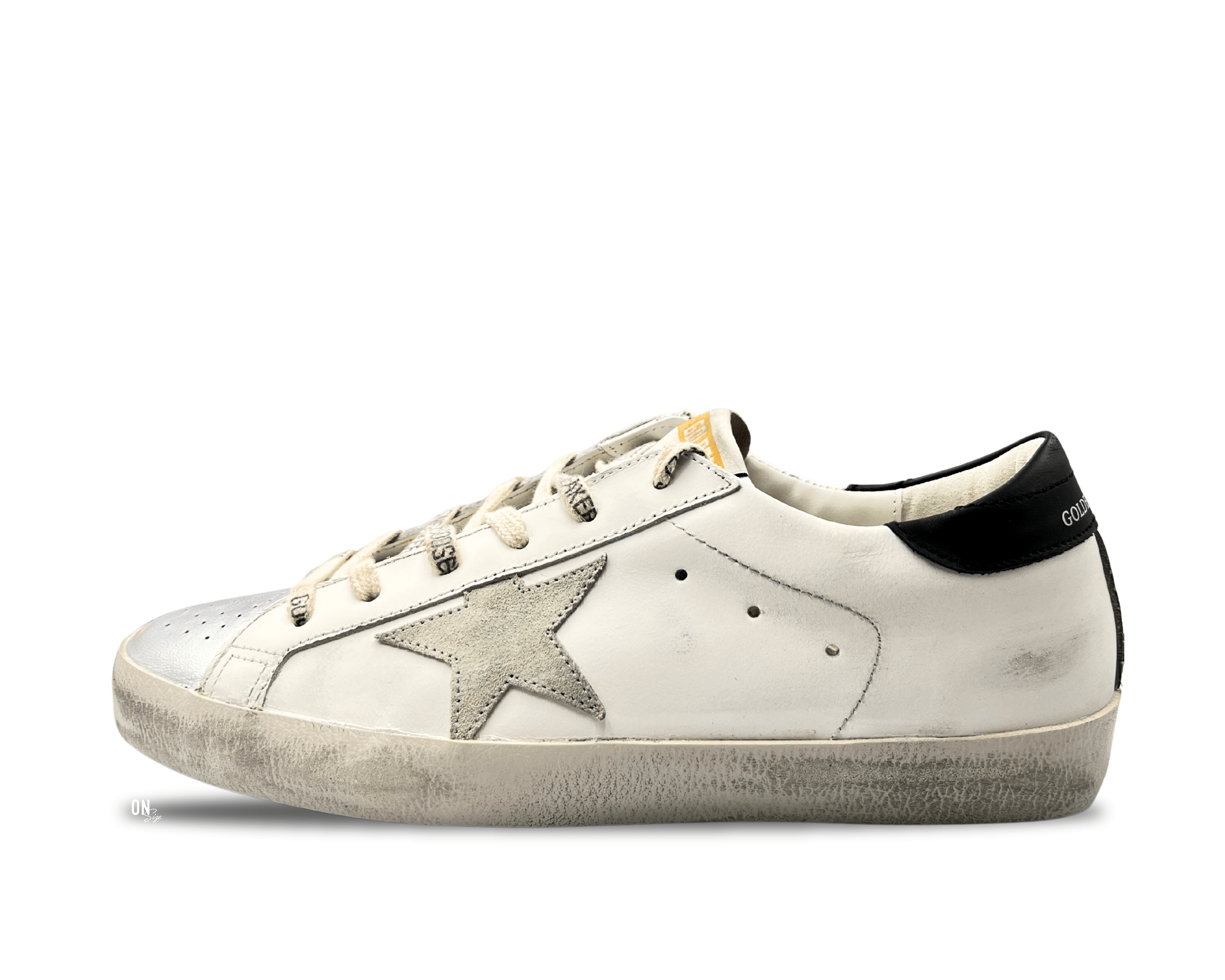 Golden Goose Super-Star Private Edition White Black Silver Toe - OnSize