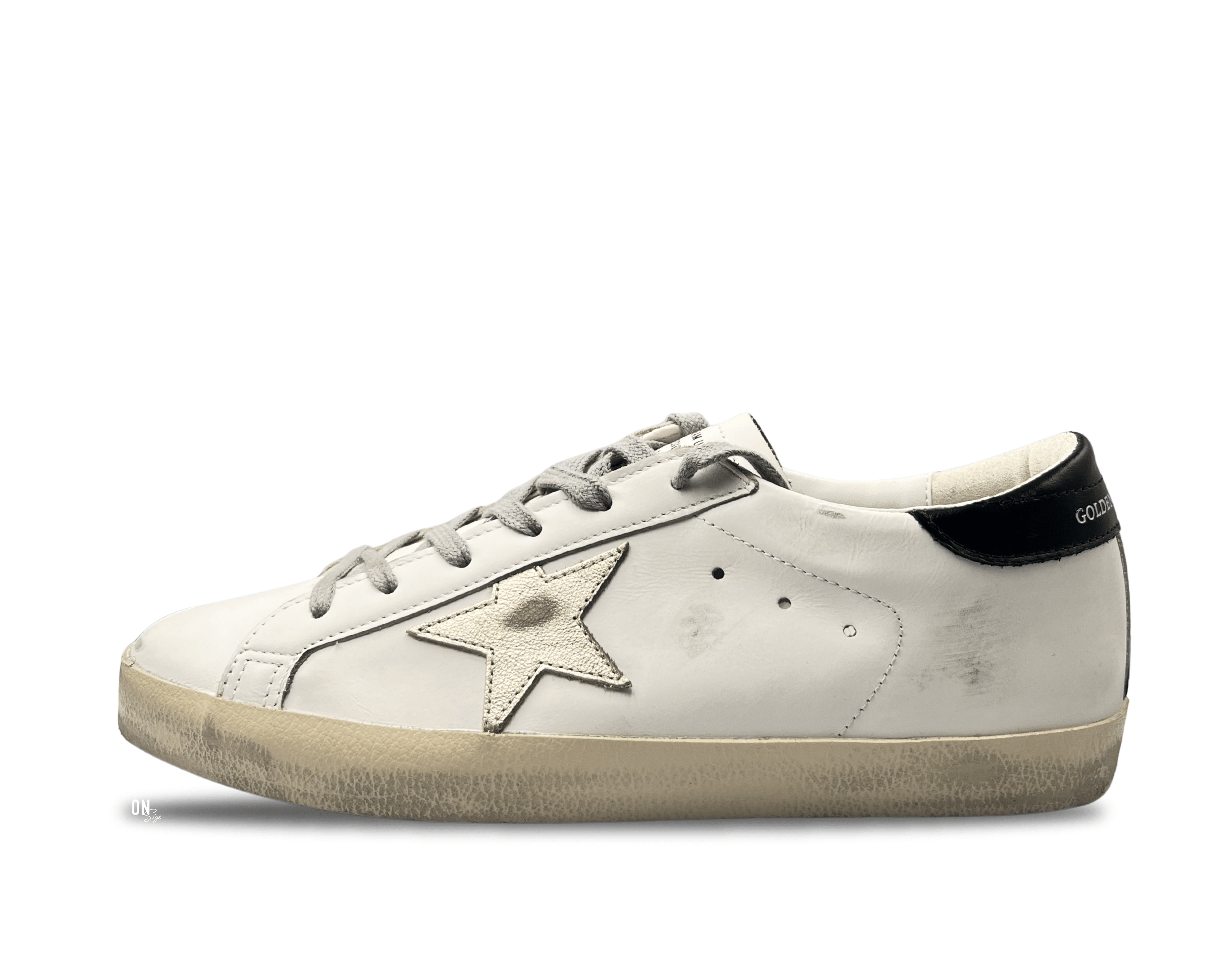 Golden Goose Super-Star White Gold Black - OnSize