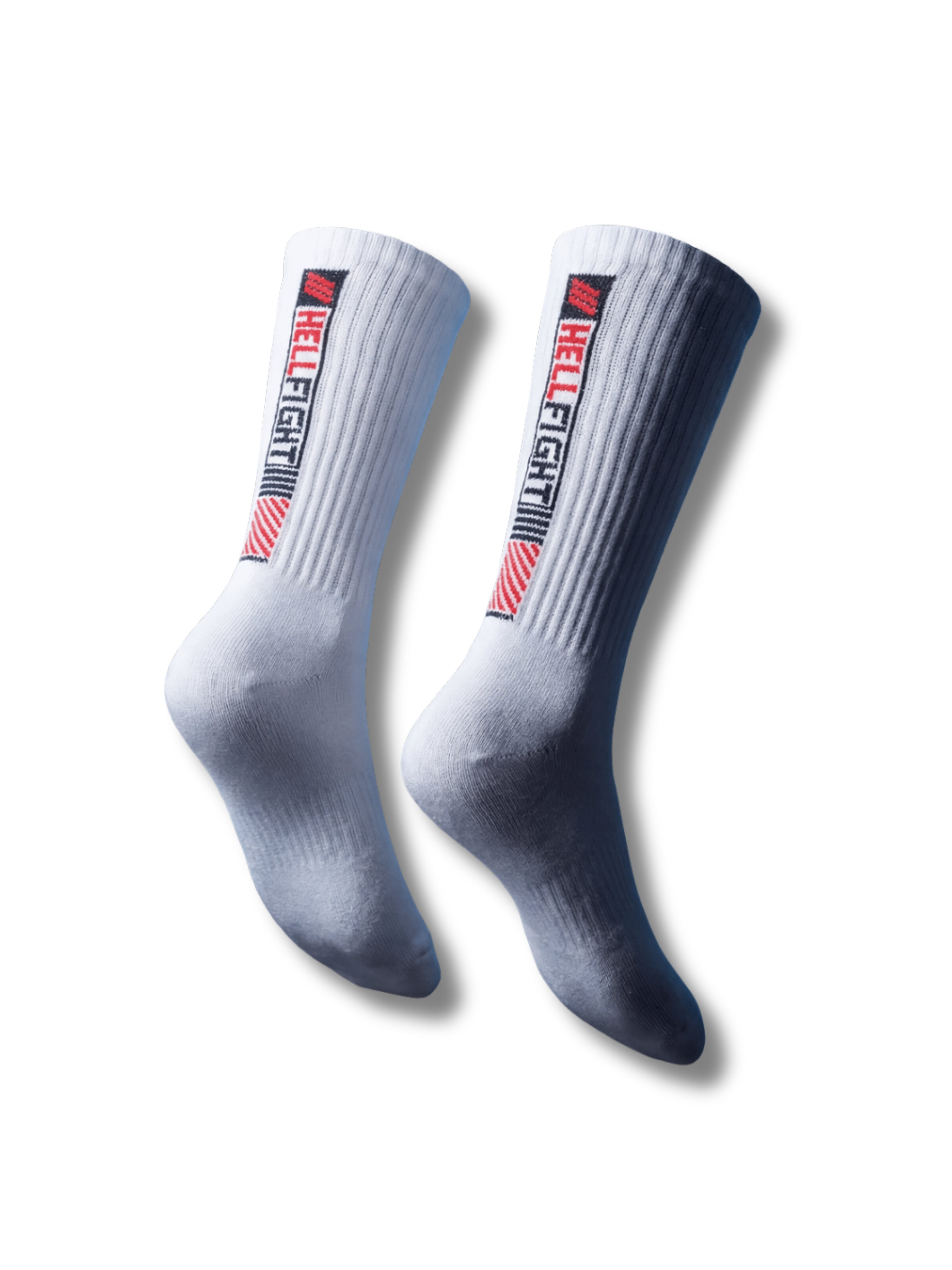 HELL FIGHT Socks White Red - OnSize