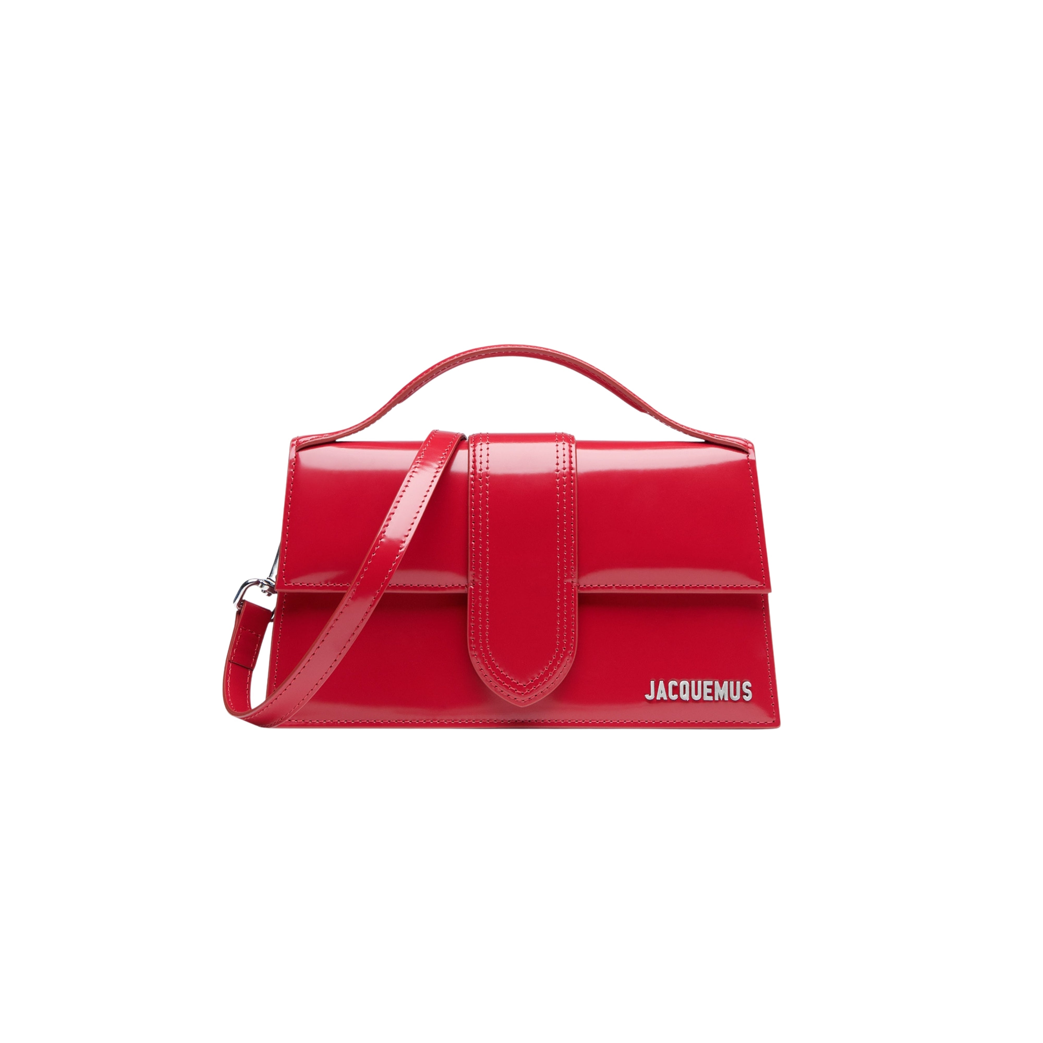 Jacquemus Le grand Bambino Crossbody Strap Handbag Red Silver - OnSize