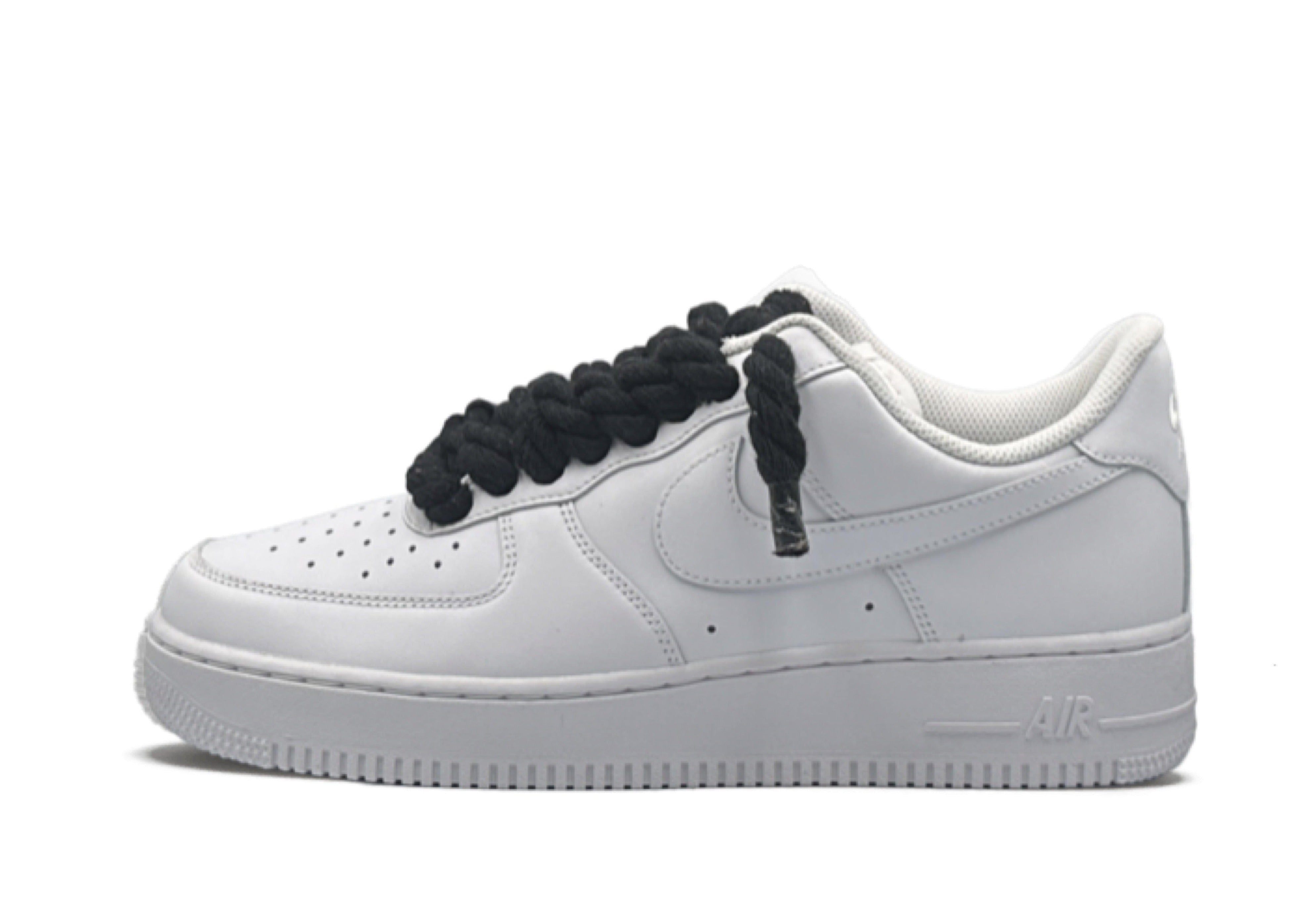 Nike Air Force 1 Low ‘07 White / Black Rope Laces - OnSize
