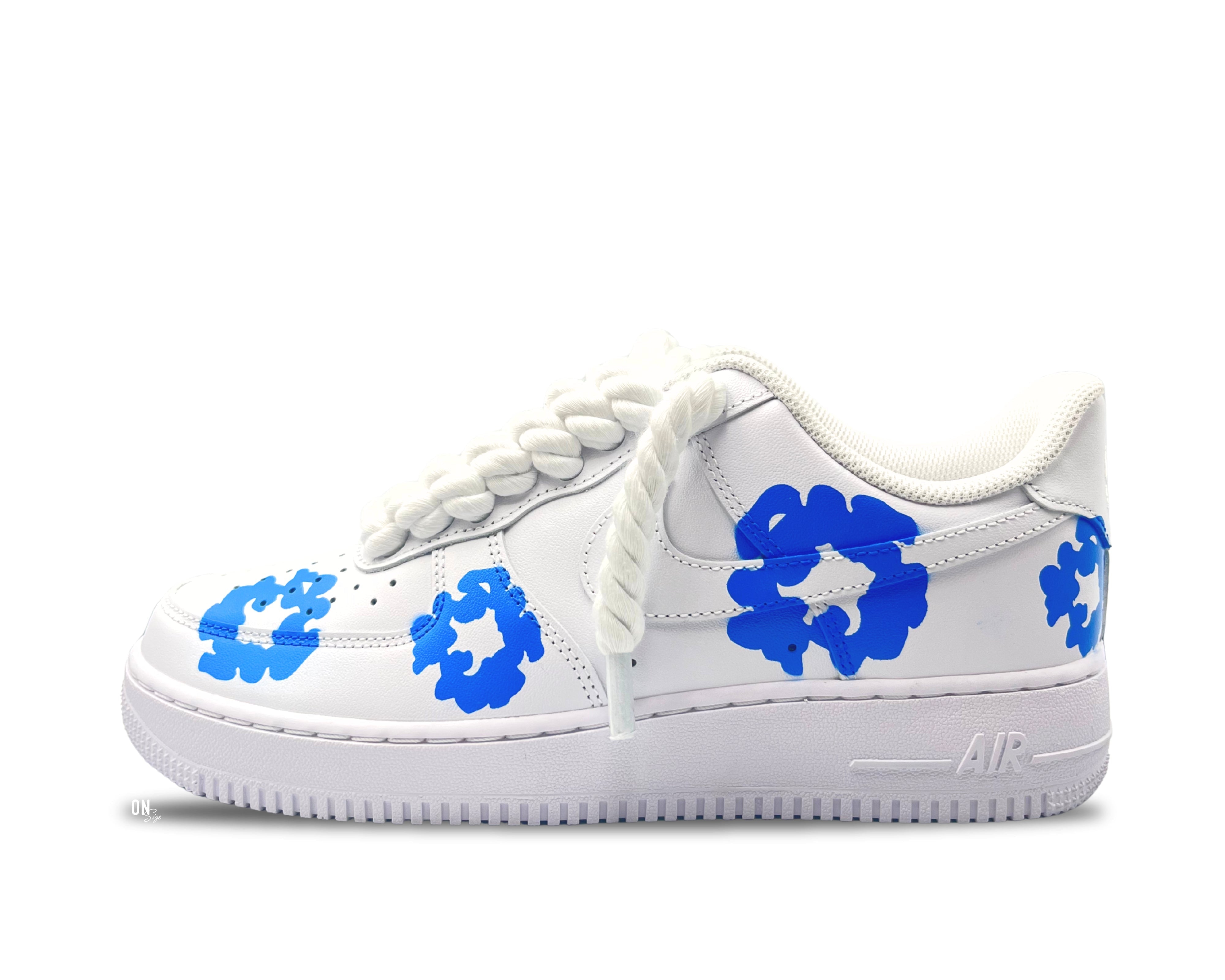 Nike Air Force 1 Low ‘07 White / Blue Denim Tears Custom - OnSize