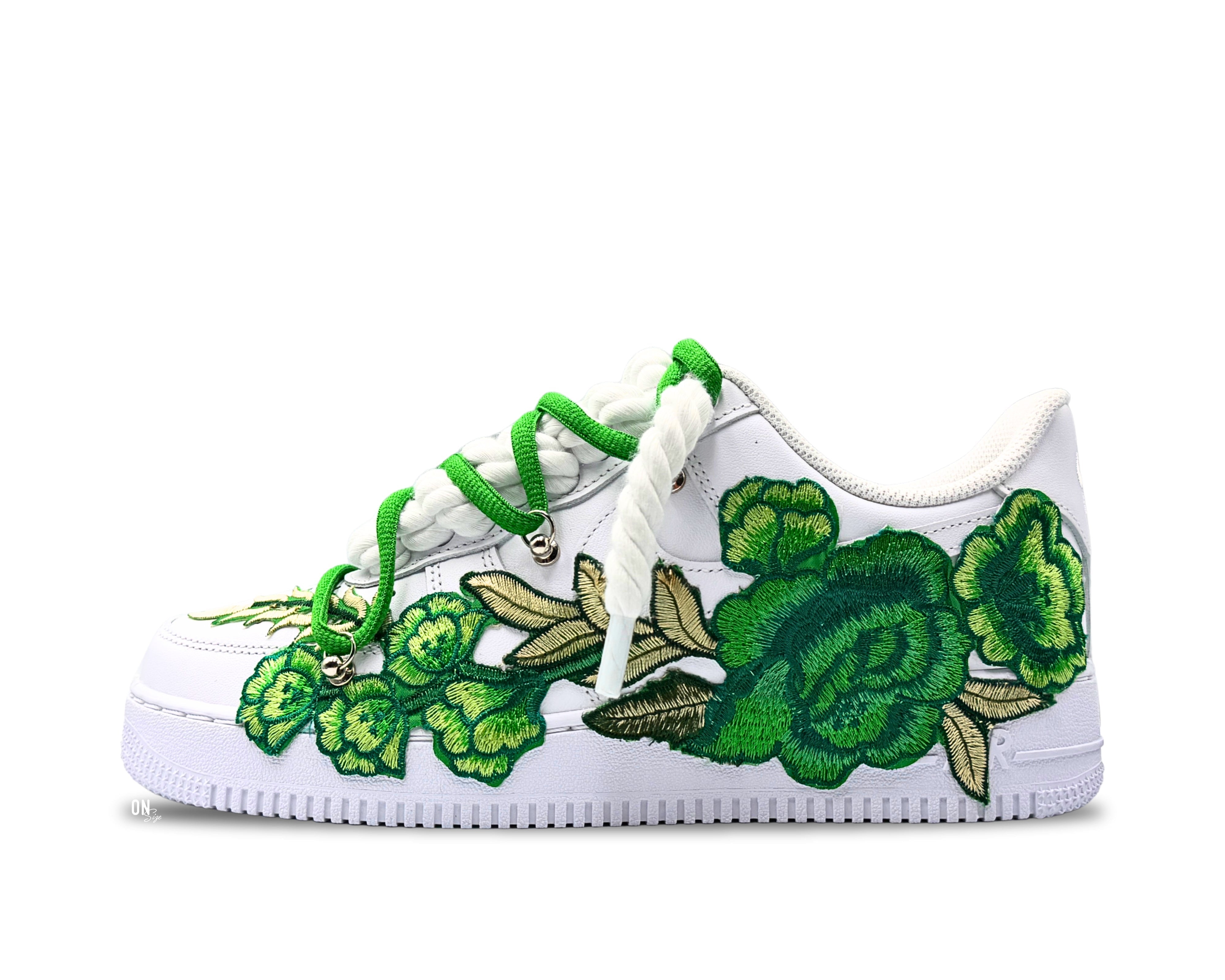 Nike Air Force 1 Low ‘07 White / Green Rose Double Laces - OnSize