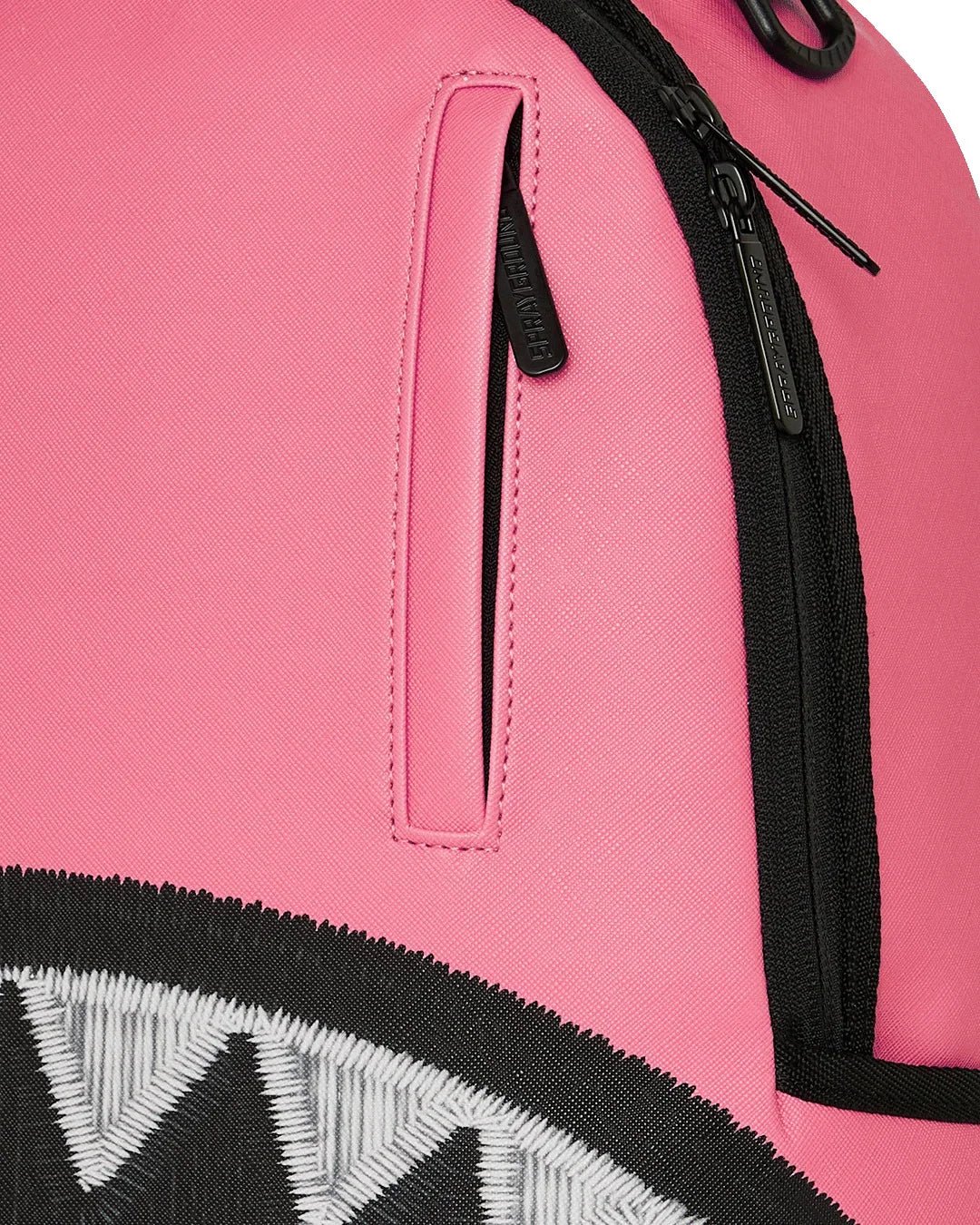 Sprayground Shark Central Pink Embroidered Shark Backpack - OnSize